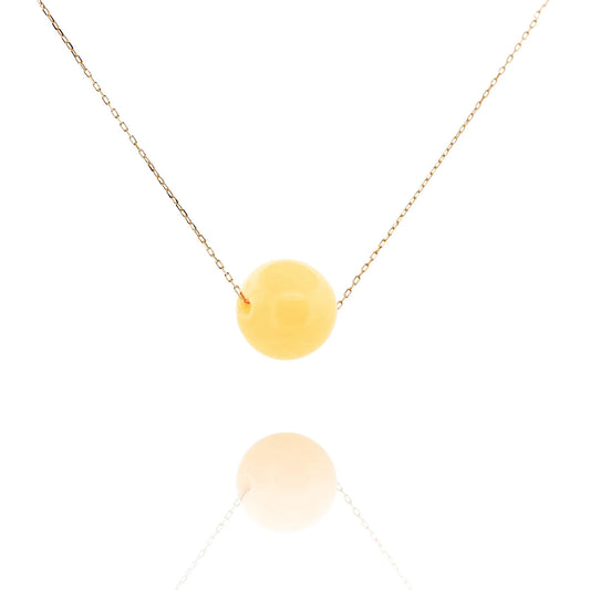 波羅的海琥珀墜飾搭金鍊仔