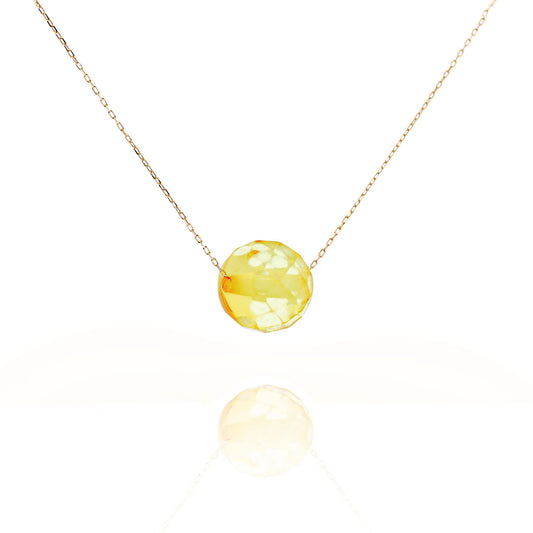 波羅的海琥珀墜飾搭金鍊仔