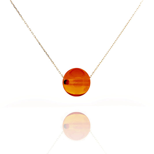 波羅的海琥珀墜飾搭金鍊仔